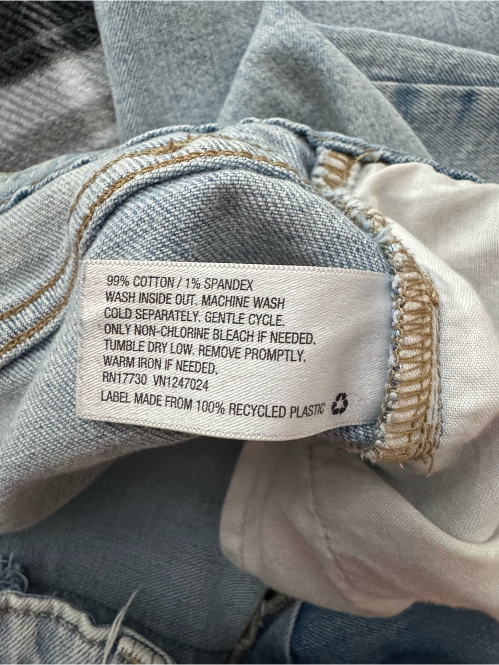 wild fable Light Blue Distressed Mom Jeans - Picture 5 of 5